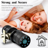 Load image into Gallery viewer, Smart Deadbolts Door Lock, Black, Touchscreen &amp; Keyless Fingerprint, Digital Door Lock, Great for Airbnb, Homes, Apartments, Hotels and Offices, Black