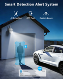 Cargar imagen en el visor de la galería, AI Human Motion Detection Camera with Instant Phone Alert and Warning Light