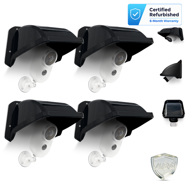 Universal Security Camera Sun Rain Cover Shield Cover Shield for Surveillance Cameras Protective Roof for Dome/Bullet Outdoor Camera (Black)-Refurbished