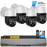 Cargar imagen en el visor de la galería, Reproducir video OOSSXX (4K/8.0 megapíxeles y zoom digital PTZ) Sistema de cámaras de seguridad para exteriores con audio bidireccional PoE Sistema de cámaras IP de videovigilancia para exteriores con cable (Disfrute de $10 de descuento al instante)