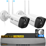 Load image into Gallery viewer, (2-Way Audio &amp; PIR Detection) Dual Antennas Outdoor Wireless Security Camera System 5.5MP Wi-Fi Video Surveillance