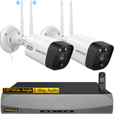 Laden Sie das Bild in den Galerie-Viewer, Dual Antennas 3K 5.0MP Wireless Surveillance Camera NVR Kits 2Pcs Outdoor WiFi Security Cameras