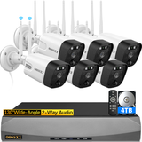 Load image into Gallery viewer, Dual Antennas 3K 5.0MP Wireless Surveillance Camera Monitor NVR Kits, 6 Pcs Outdoor WiFi Security Cameras