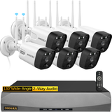 Load image into Gallery viewer, Dual Antennas 3K 5.0MP Wireless Surveillance Camera Monitor NVR Kits, 6 Pcs Outdoor WiFi Security Cameras