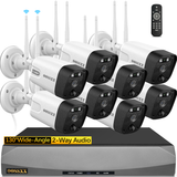 Load image into Gallery viewer, {5.0MP &amp; PIR Detection} 2-Way Audio, Dual Antennas Security Wireless Camera System 3K 5.0MP 1944P Wireless Surveillance Monitor NVR Kits, 8Pcs Outdoor WiFi Security Cameras