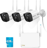 Load image into Gallery viewer, 5MP WiFi Cameras Wireless Security Camera System, PIR &amp; Smart AI Motion Detection, 130° Wide Angle, 2-Way Audio, IP66 Waterproof, Free App Remote Control