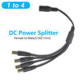 Cargar imagen en el visor de la galería, Cable divisor de alimentación de CC de 1 macho a 5 hembra, enchufe de 5,5 x 2,1 mm