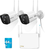 Load image into Gallery viewer, 5MP WiFi Cameras Wireless Security Camera System, PIR &amp; Smart AI Motion Detection, 130° Wide Angle, 2-Way Audio, IP66 Waterproof, Free App Remote Control