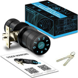 Load image into Gallery viewer, Smart Deadbolts Door Lock, Black, Touchscreen &amp; Keyless Fingerprint, Digital Door Lock, Great for Airbnb, Homes, Apartments, Hotels and Offices, Black