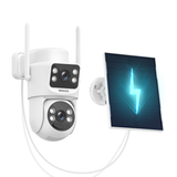 Load image into Gallery viewer, OOSSXX 100% Wire-Free Solar Powered Security Camera Wireless Outdoor, Dual Lens PTZ 2.4G/5G WiFi Cameras with Color Night Version