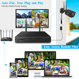 Load image into Gallery viewer, (5.5MP &amp; PIR Detection) 2-Way Audio Dual Antennas Security Wireless Camera System 3K 5.0MP 1944P Wireless Video Surveillance Monitor NVR Kits Outdoor WiFi Security Cameras