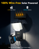 Load image into Gallery viewer, OOSSXX Solar Floodlight Security Camera Outdoor Wireless, 4MP HD 3-in-1 Solar Powered, Wire-Free, 5GHz/2.4GHz WiFi, AI Human Detection, Smart 3-Mode Lighting, Siren Alarm, 2-Way Audio