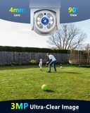 Cargar imagen en el visor de la galería, 3MP security camera with 4mm lens and 90 degree view