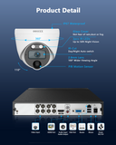 Cargar imagen en el visor de la galería, 4K Wired CCTV Security Camera System, 8CH HD DVR Kit, 8X Dome IP66 Indoor Outdoor Cameras with Waterproof Connectors, 65ft IR Night Vision, Free App, No Subscription Fee, Remote Access