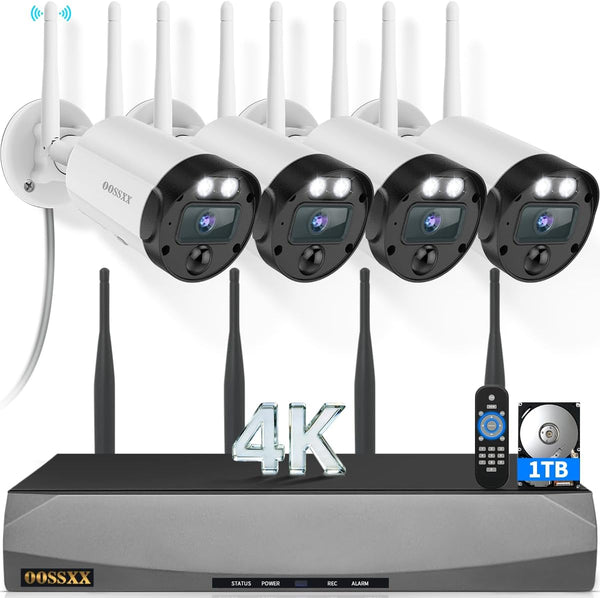 (4K Ultra HD) Outdoor Wireless Security Camera System Video Surveillance WiFi Cameras Systems