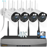 Cargar imagen en el visor de la galería, (4K Ultra HD) Outdoor Wireless Security Camera System Video Surveillance WiFi Cameras Systems