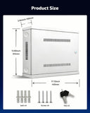 Load image into Gallery viewer, Security DVR NVR Lock Box, Heavy Duty Steel Wall Mount Enclosure for CCTV Surveillance Systems, Ventilated Design with Built-in Cable Management
