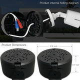 Load image into Gallery viewer, (ABS New) Security Camera Junction Box,Plastic Waterproof Security Camera Mount Hide Cable Junction Box for Arlo Solar Panel Flip Cover Cable Cover (Black)