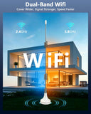 Load image into Gallery viewer, OOSSXX Dual Band WiFi Camera Extend Antenna, 2.4GHz 5GHz 5.8GHz 7dBi WiFi Antenna with SMA Male Connector for Security Camera, Network Devices Wireless Range Extender