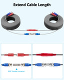 Laden Sie das Bild in den Galerie-Viewer, OOSSXX 4 x 60 Fuß Ethernet-Kabel PoE Videosicherheitsnetzwerkkabel Überwachung PoE-Sicherheitskamerasystem