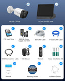 Load image into Gallery viewer, (4K/8.0 Megapixel &amp; 130° Wide-Angle) 2-Way Audio PoE Camera Wired Outdoor Home Security Camera System Indoor Video Surveillance IP Cameras Surveillance System (6Cam-1TB with10.2 Monitor)