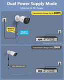 Cargar imagen en el visor de la galería, Sistema de cámaras de seguridad PoE 4K 8MP de 2 cámaras: gran angular de 130°, audio bidireccional, kit NVR con cable para exteriores (disfruta de $10 de descuento al instante)