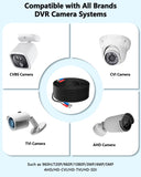 Load image into Gallery viewer, OOSSXX (4×100 Feet Video Power Cable BNC Extension Outdoor Wired Surveillance Camera All-in-One Cables for CCTV Security Cameras DVR System with 4xBNC Connectors and 4xRCA Adapters Black,4pcs