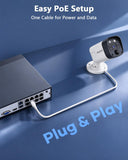 Cargar imagen en el visor de la galería, Sistema de cámaras de seguridad PoE 4K 8MP de 2 cámaras: gran angular de 130°, audio bidireccional, kit NVR con cable para exteriores (disfruta de $10 de descuento al instante)