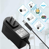 Cargar imagen en el visor de la galería, Adaptador de alimentación de 12 V y 1 A para cámara de seguridad IP/CCTV, salida CC 12 V 1000 mA, entrada CA 100 V-240 V, 50/60 Hz, enchufe estadounidense, cable de alimentación CA a CC de 3 m (negro)