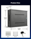 Load image into Gallery viewer, Heavy Duty Steel DVR NVR Lock Box, Wall Mount Security Enclosure for CCTV Surveillance Systems, Ventilated Design with Built-in Cable Management,Black
