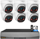 Load image into Gallery viewer, OOSSXX (4K Ultra &amp; 130°Wide-Angle Wired Outdoor Security Camera System Dome PoE IP Cameras for Video Surveillance 2-Way Audio 8MP Home Security Cameras Systems