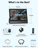 Load image into Gallery viewer, 8CH 5MP DVR Video Recorder Security System with 10.2" Monitor No HDD 8 Channel Recorder with 10.2-inch IPS Screen,TVI/CVI/AHD/Analog/IP Cameras Compatible,Free App Remote Access,24/7 Recording