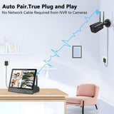 Load image into Gallery viewer, (10’’ UHD Monitor) 2-Way Audio 2-Antennas Enchance WiFi Wireless 5MP PIR Outdoor Camera Wireless Home Security Cameras System with Monitor Indoor Video Surveillance DVR Kit