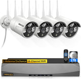 Cargar imagen en el visor de la galería, (Dual Antennas for Wi-Fi Enhanced) AI Human Detected 2K 3.0MP Wireless Security Camera System, Surveillance NVR Kits, 4Pcs Outdoor WiFi Security Cameras, with Audio, Night Vision (Enjoy $10 Off Instantly)