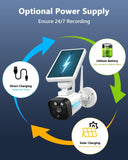 Load image into Gallery viewer, (100% Wire-Free Wireless Solar Cameras) 2-Way Audio 2-Antennas Enhance Battery Outdoor Wireless Security Camera System (Enjoy $10 Off Instantly)