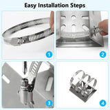 Load image into Gallery viewer, OOSSXX Universal Security Camera Mount Wall Mounting Brackets,Vertical Pole Mount for CCTV Camera,Pole Clamp Bracket,Outdoor Camera Mount Solar Panel Clamps Video Surveillance Equipment