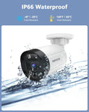 Cargar imagen en el visor de la galería, Sistema de cámaras de seguridad inalámbricas 4K 8MP de 4 cámaras: gran angular de 130°, WiFi de doble antena, detección PIR, audio bidireccional, kit NVR para exteriores con disco duro de 1TB