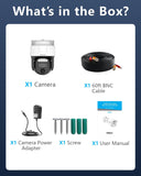 Load image into Gallery viewer, OOSSXX 4K 8MP CCTV Hybrid 4-in-1 AHD/TVI/CVI/CVBS, Analog Surveillance Video Camera Extend for Wired Home CCTV Camera Security System Outdoor/Indoor, PTZ 350° Pan and 90° Tilt, Wide Compatibility