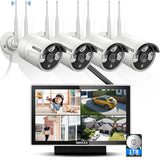 Load image into Gallery viewer, All-in-One Monitor &amp; 2-Antennas Enchance Outdoor Security Camera System Wireless with Monitor WiFi Home Surveillance System 3.0MP Video Surveillance DVR Kit (Enjoy $10 Off Instantly)