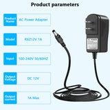 Cargar imagen en el visor de la galería, Adaptador de alimentación de 12 V y 1 A para cámara de seguridad IP/CCTV, salida CC 12 V 1000 mA, entrada CA 100 V-240 V, 50/60 Hz, enchufe estadounidense, cable de alimentación CA a CC de 3 m (negro)