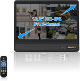 Load image into Gallery viewer, 8CH 5MP DVR Video Recorder Security System with 10.2" Monitor No HDD 8 Channel Recorder with 10.2-inch IPS Screen,TVI/CVI/AHD/Analog/IP Cameras Compatible,Free App Remote Access,24/7 Recording