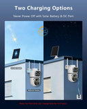 Cargar imagen en el visor de la galería, OOSSXX (Cámaras de seguridad solares inalámbricas para exteriores, audio bidireccional y 100 % sin cables, PTZ de doble lente de 2,5 K, 2,4 G/5 G, WiFi, batería solar, versión nocturna a color, seguimiento automático)