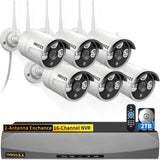 Cargar imagen en el visor de la galería, (Antenas duales para Wi-Fi mejorado) Sistema de cámara de seguridad inalámbrica para exteriores con detección humana por IA y dos antenas mejoradas. Videovigilancia Wi-Fi (¡Disfruta de $20 de descuento al instante!)