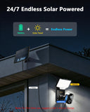 Load image into Gallery viewer, 4MP Solar Powered Camera with Spotlight Outdoor Wireless Security Lighting | 2.5K Color Night Vision, 2-Way Audio,2.4/5GHz WiFi,Battery Powered,PIR+AI Detection,Light &amp; Bracket,Free App Remote Control