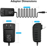 Load image into Gallery viewer, OOSSXX Power Adapter AC 100-240V to DC 12V 2A (2000mA) &amp; 4-Way Power Splitter Cable for CCTV Security Camera/DVR/NVR/LED Strip Lights, Home Security Camera Surveillance System