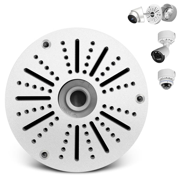 Outdoor Security Camera Junction Box Universal Junction Box for Bullet Dome Turret Cameras & Solar Panel, CCTV Base Box Hide Cable, Wall Ceiling Mount Bracket, Metal Electric Enclosure
