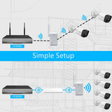 Laden Sie das Bild in den Galerie-Viewer, OOSSXX WLAN-Extender für kabelloses Sicherheitssystem. Jeder Extender unterstützt 4 kabellose Kameras.