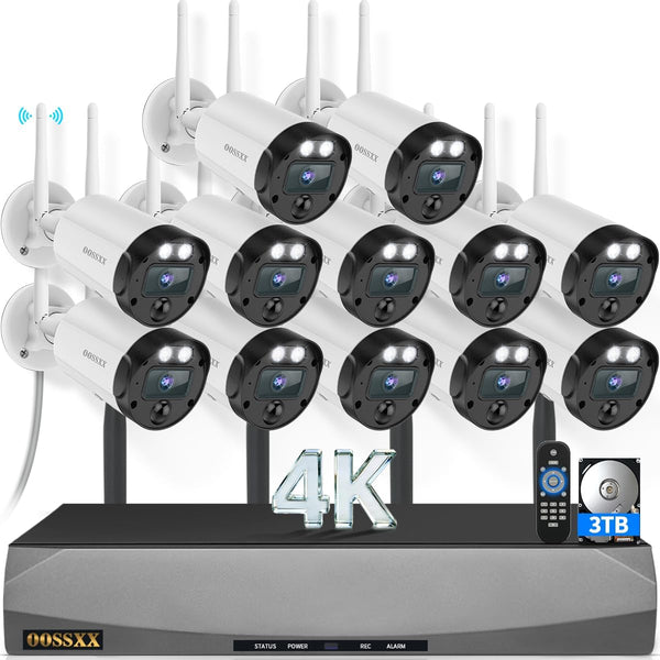 (4K Ultra HD) Outdoor Wireless Security Camera System Video Surveillance WiFi Cameras Systems