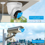 Laden Sie das Bild in den Galerie-Viewer, OOSSXX (130° Ultra Wide Angle &amp; 5.0MP PIR Detection ) Dome Audio Wireless Outdoor Security Camera System Wi-Fi Home Security System Video Surveillance