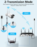 Load image into Gallery viewer, (Dual Antennas for WiFi Enhanced) AI Human Detected 2K 3.0MP Wireless Security Camera System,OOSSXX 10-Channel NVR HD Outdoor Home Surveillance WiFi Cameras System